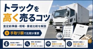 トラックを高く売るコツ【年式だけで決まらない】査定額を左右する条件