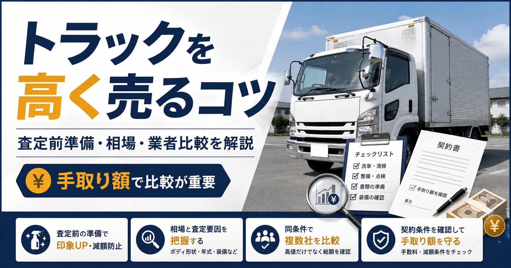 トラックを高く売るコツ【年式だけで決まらない】査定額を左右する条件