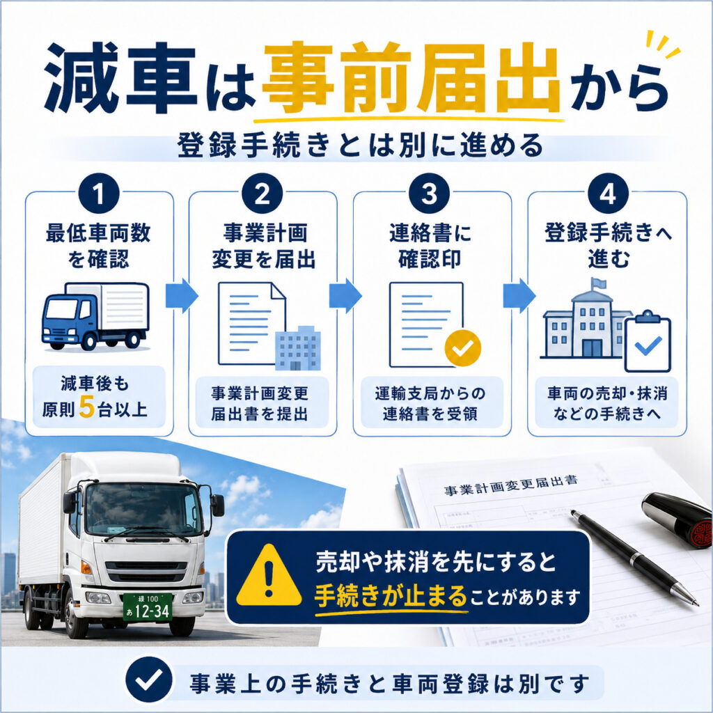 緑ナンバー減車は事業計画変更の事前届出から始める