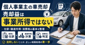 個人事業主の車両売却仕訳「売却益は事業所得？」知らないと迷う税務処理