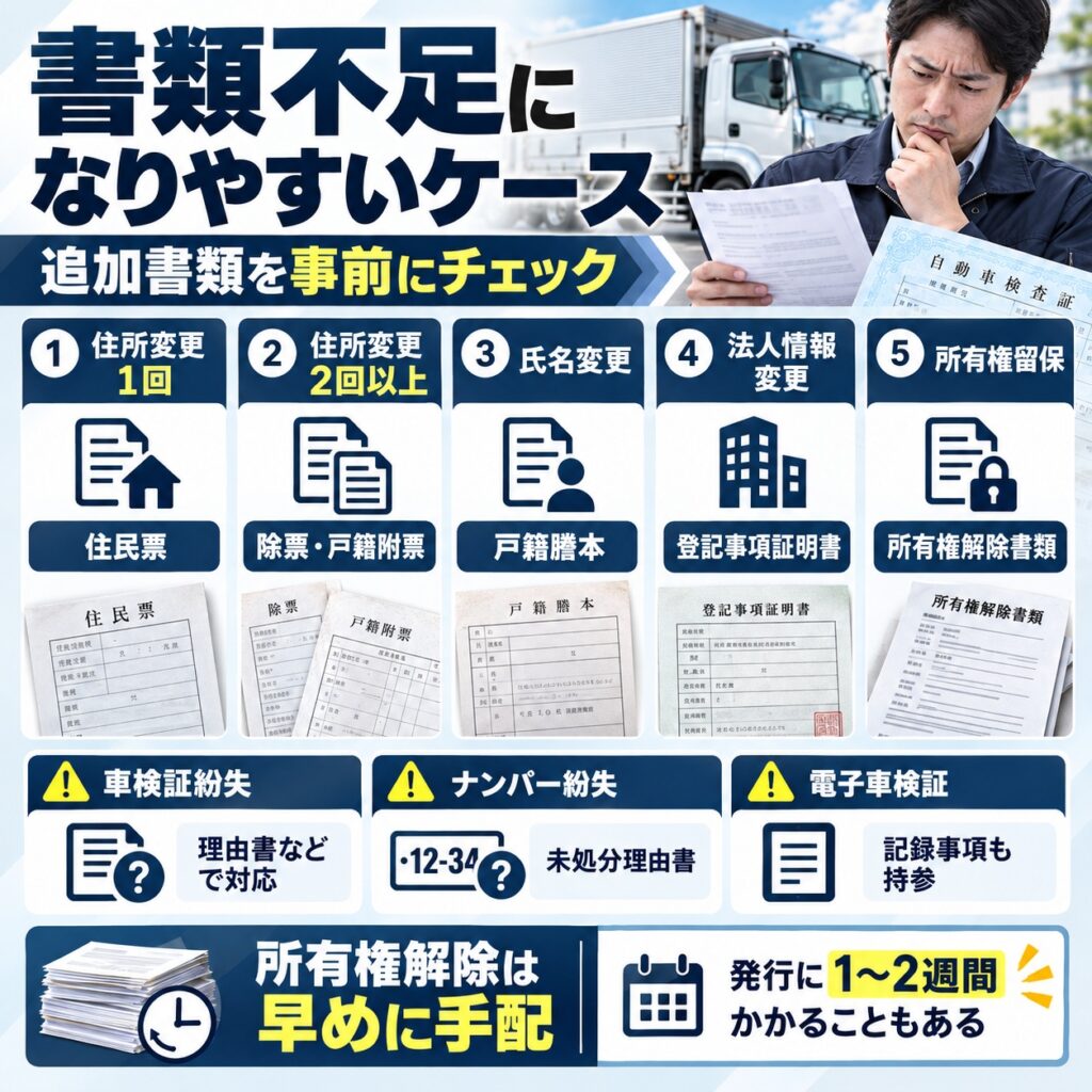 書類不足になりやすいケースと対処法