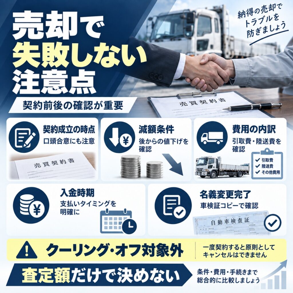 古いトラックの買取で失敗しない注意点