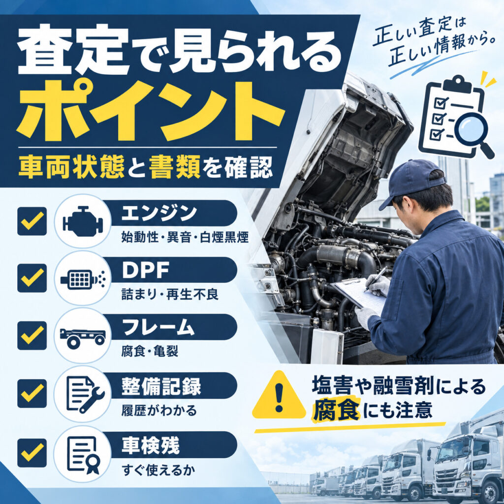 査定で確認される車両状態と装備を知る