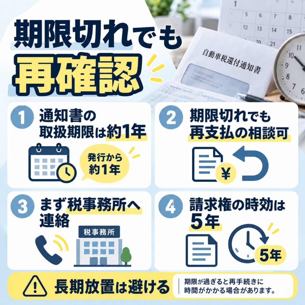 還付通知が期限切れでもすぐ諦めなくてよい