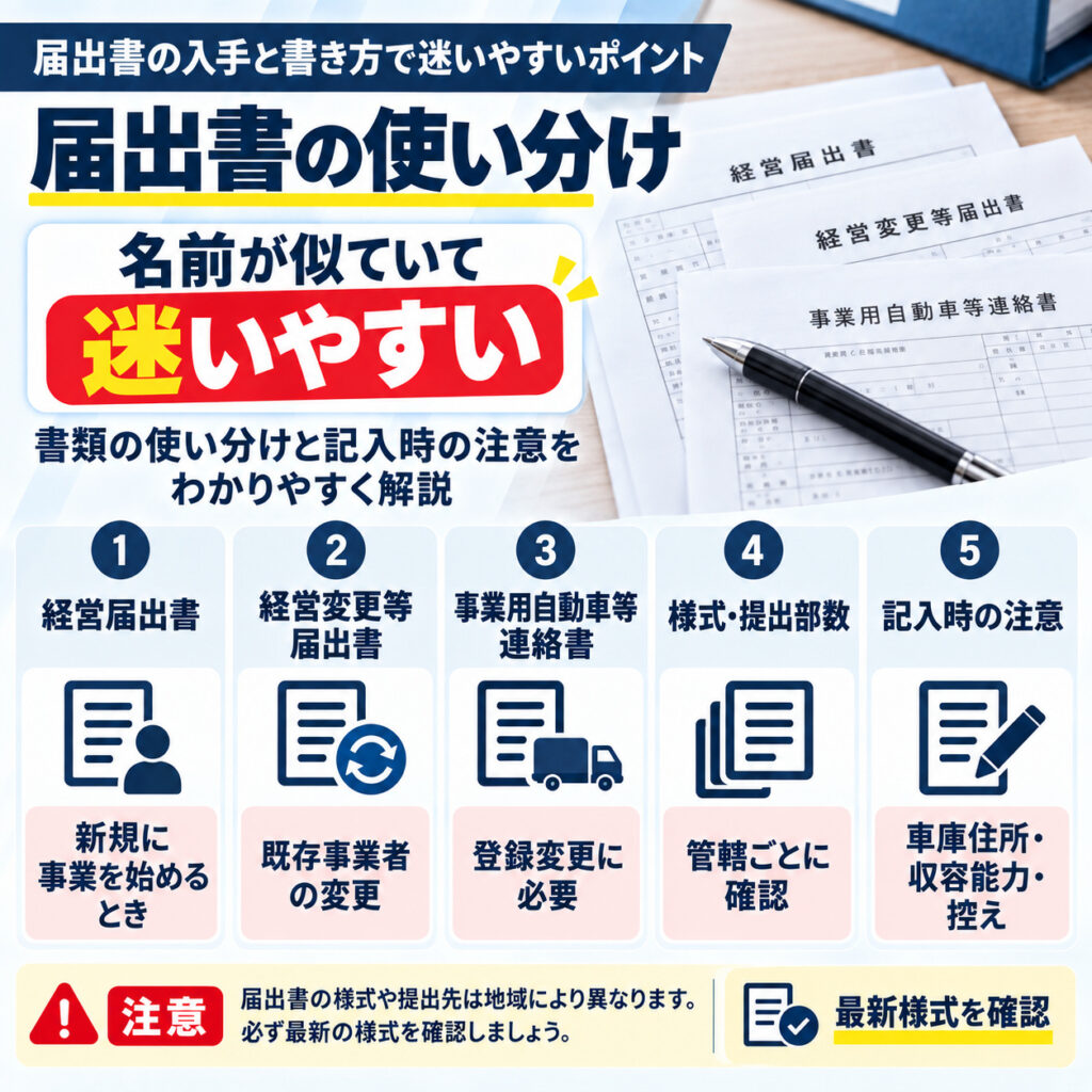 届出書の入手と書き方で迷いやすいポイント