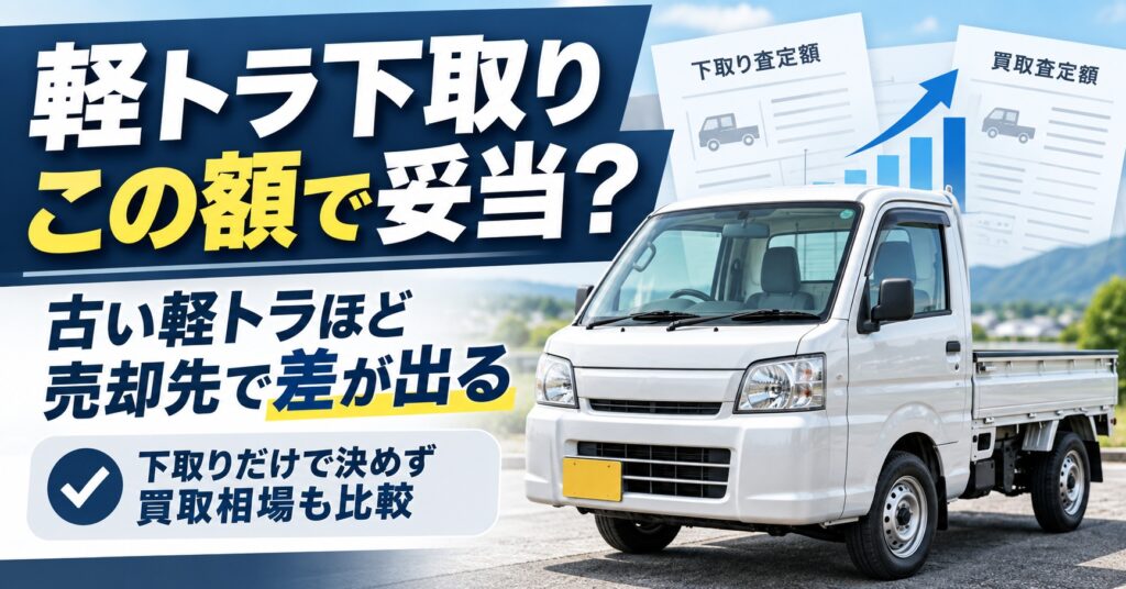 軽トラックの下取り額は妥当？【古い軽トラほど売却先で差が出る理由】
