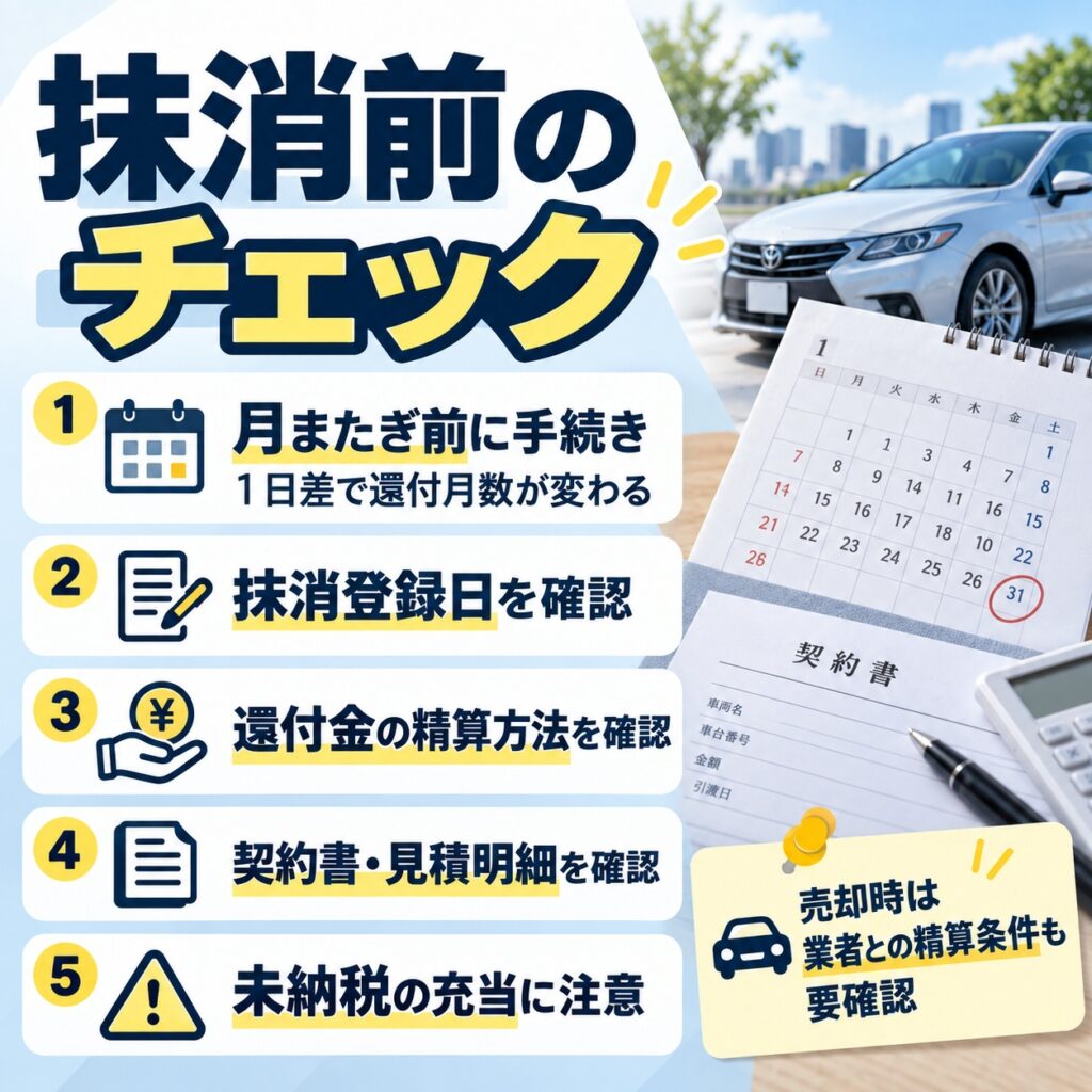抹消前に確認したい還付手続きの注意点