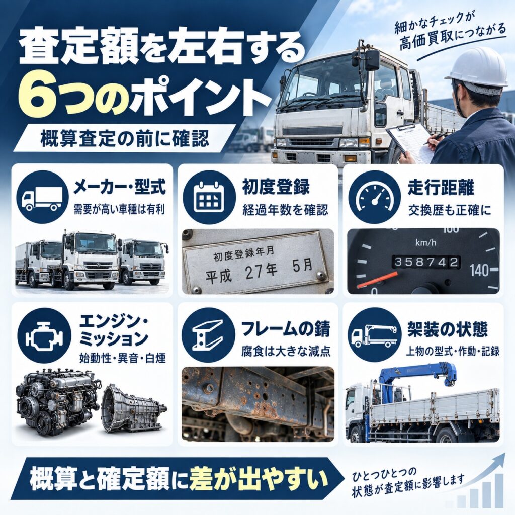 査定額を左右する6つのチェックポイント