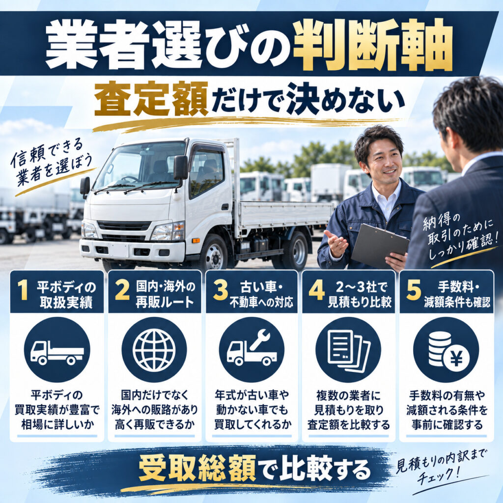 買取業者選びで確認したいポイント