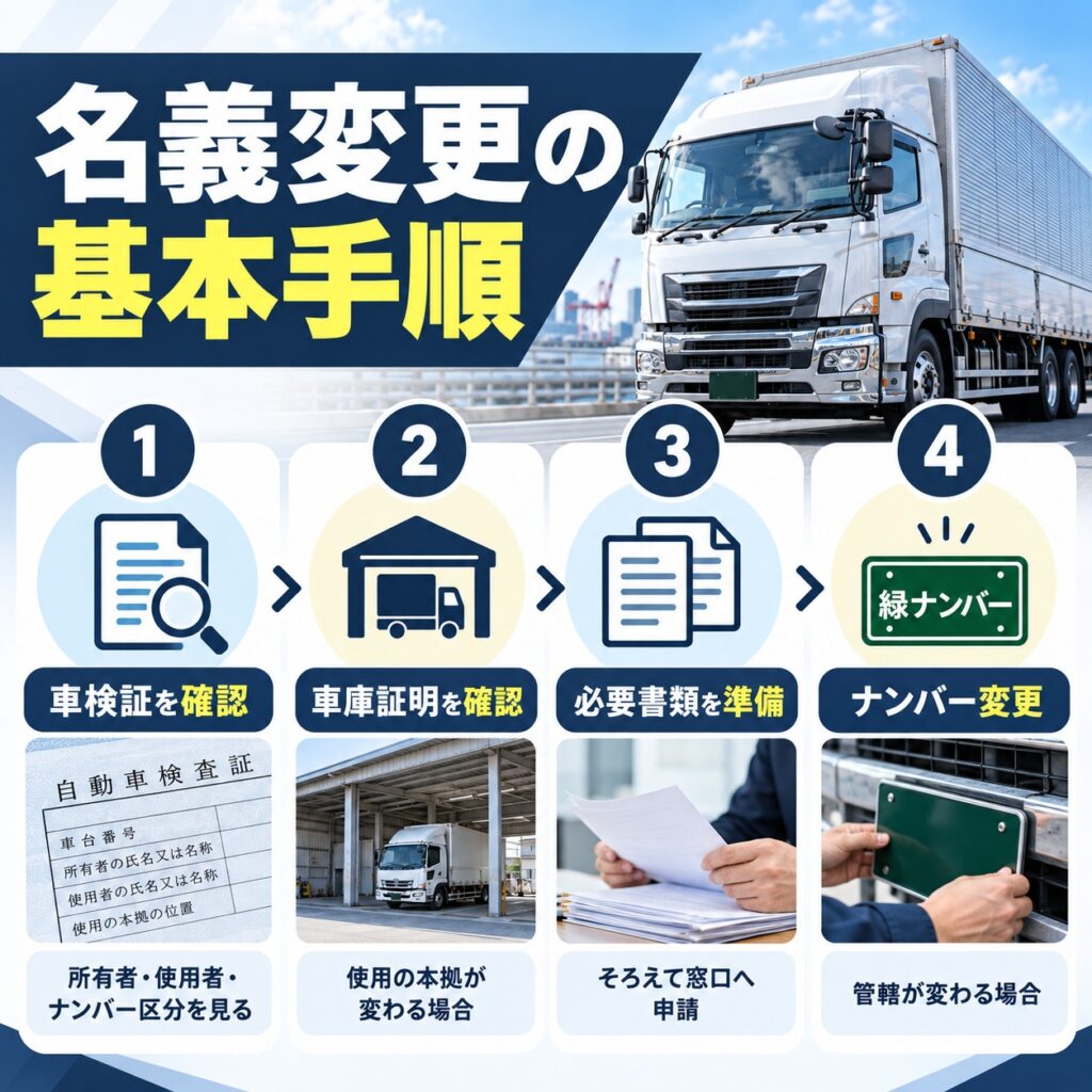 トラックの名義変更のやり方