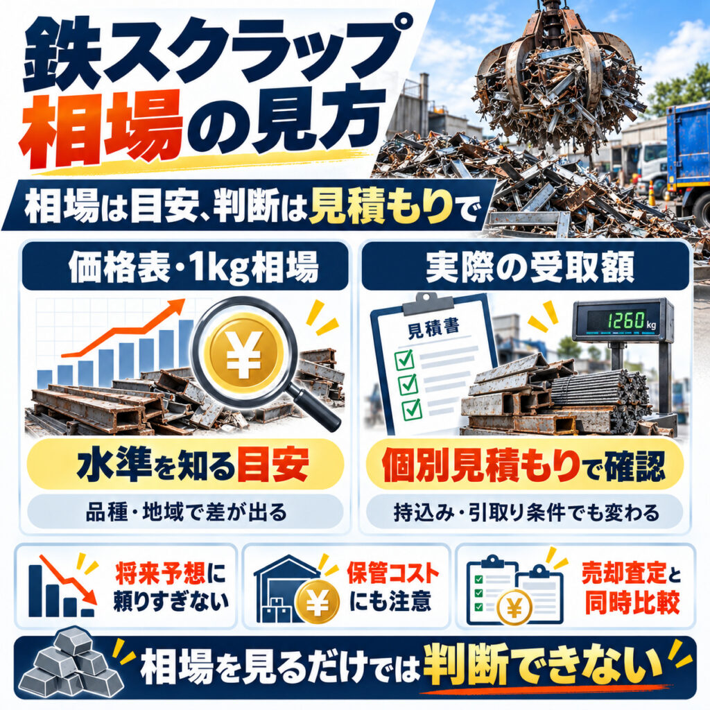 鉄スクラップ価格は判断材料としてどう見るか