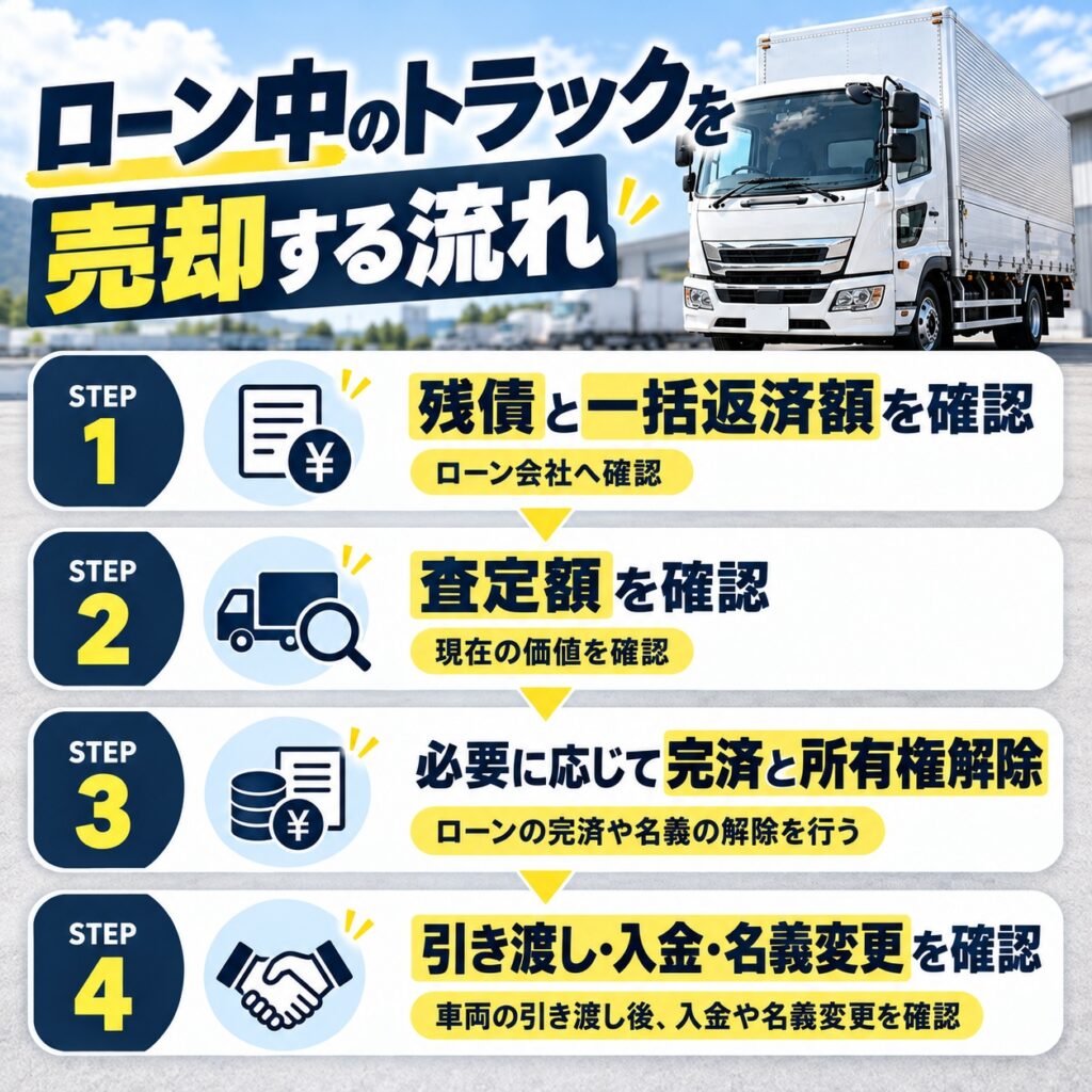 ローン中のトラックを売却する流れ