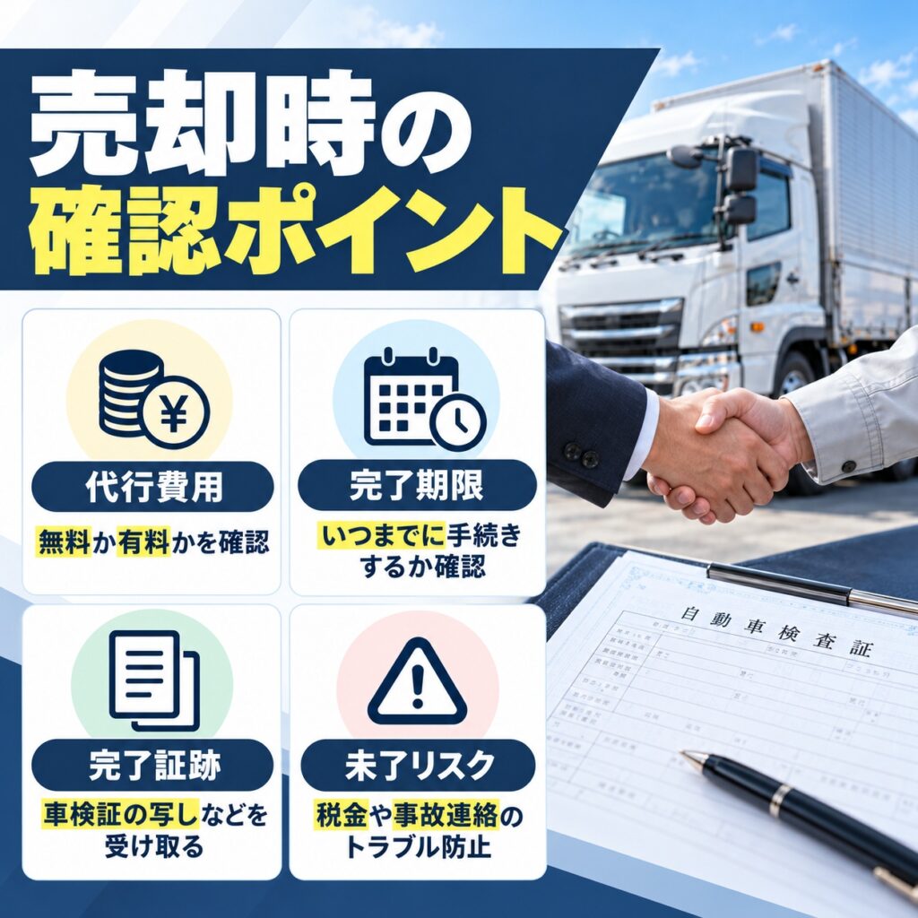 売却時は名義変更代行と完了証跡まで確認する