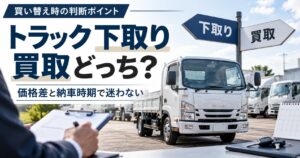 トラック下取りは買取より得？価格差と納車時期で迷わない売却先の決め方