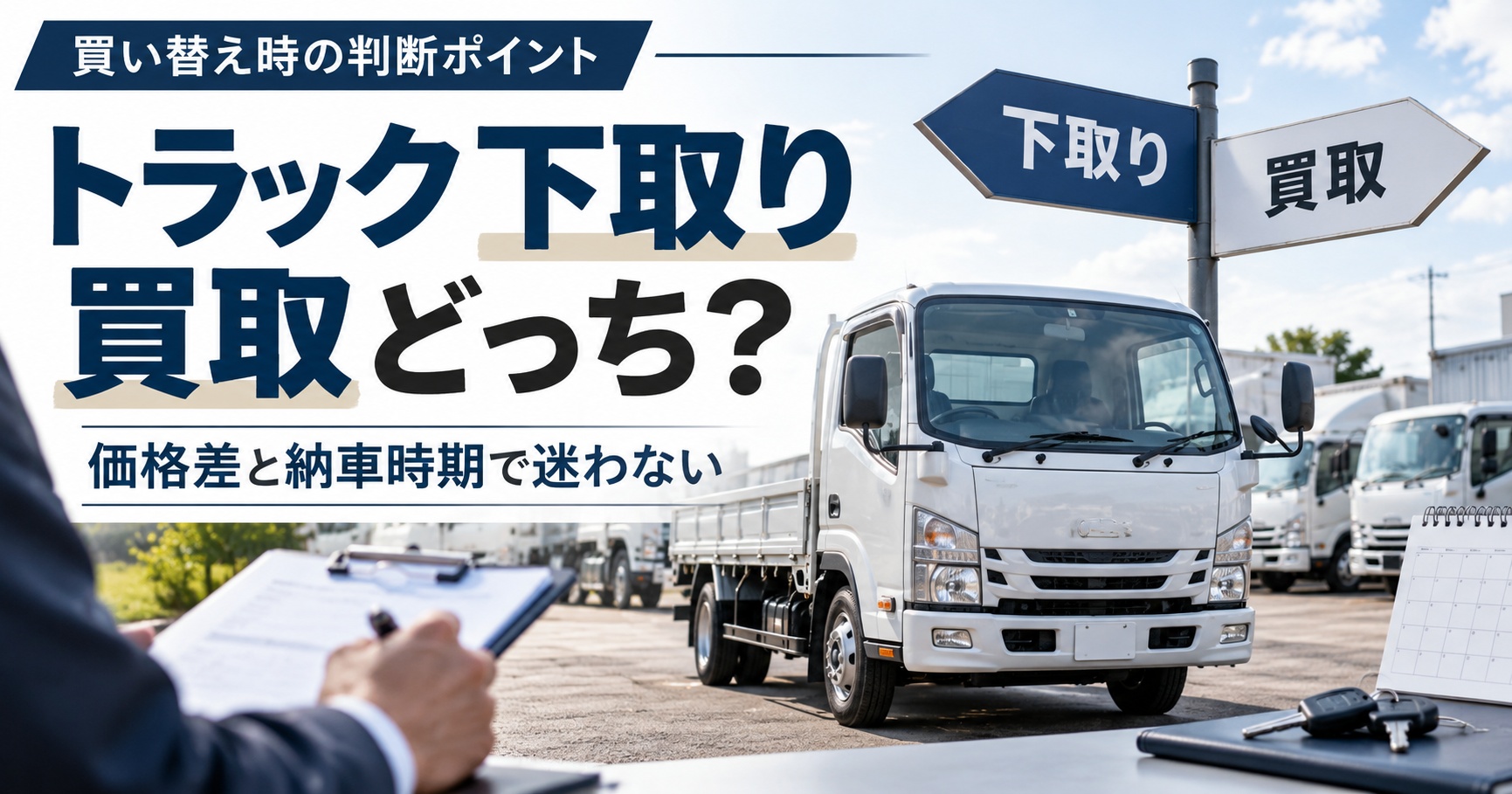 トラック下取りは買取より得?価格差と納車時期で迷わない売却先の決め方