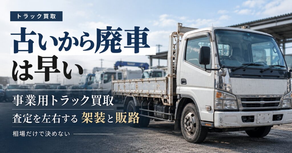 事業用トラック買取で「古いから廃車」は早い！査定を左右する架装と販路