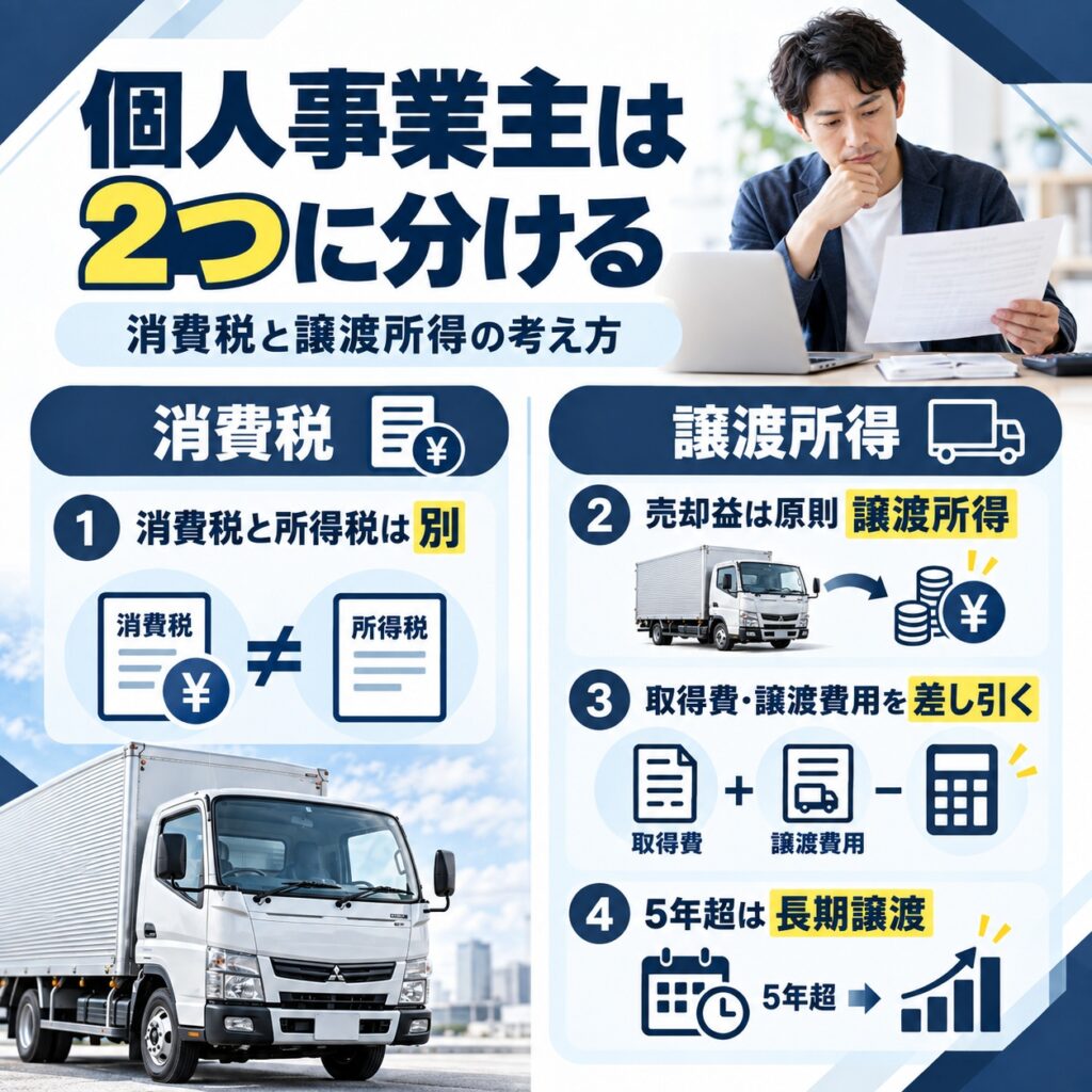 個人事業主は消費税と譲渡所得を分けて考える