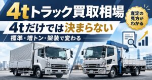 4tトラックの買取相場は？「4tだけでは決まらない」標準と増トンの違い