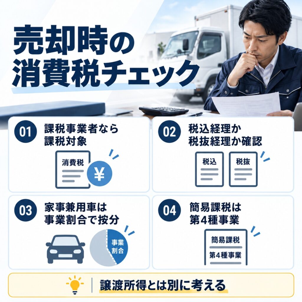 個人事業主の車両売却で確認する消費税