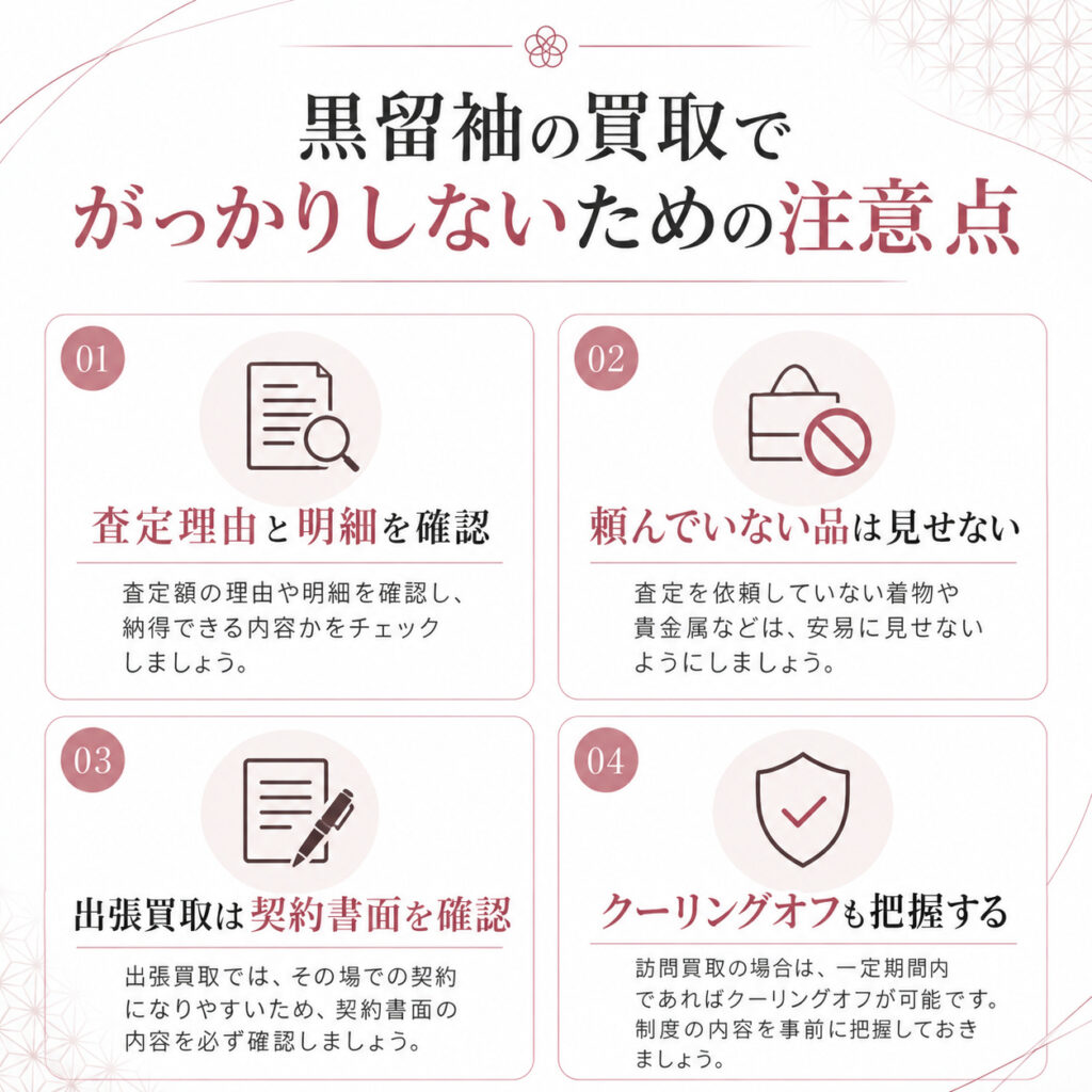 黒留袖の買取でがっかりしないための注意点