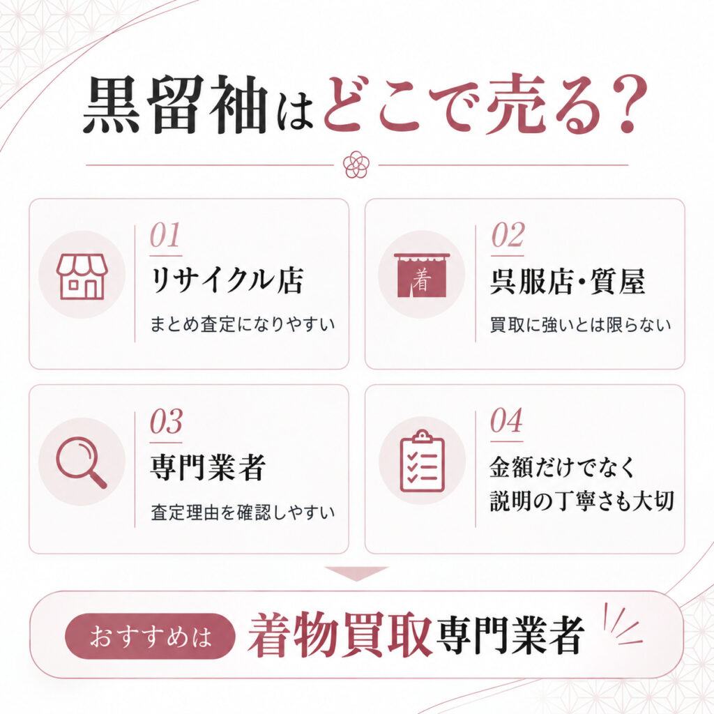 黒留袖はどこで売るのがいい？